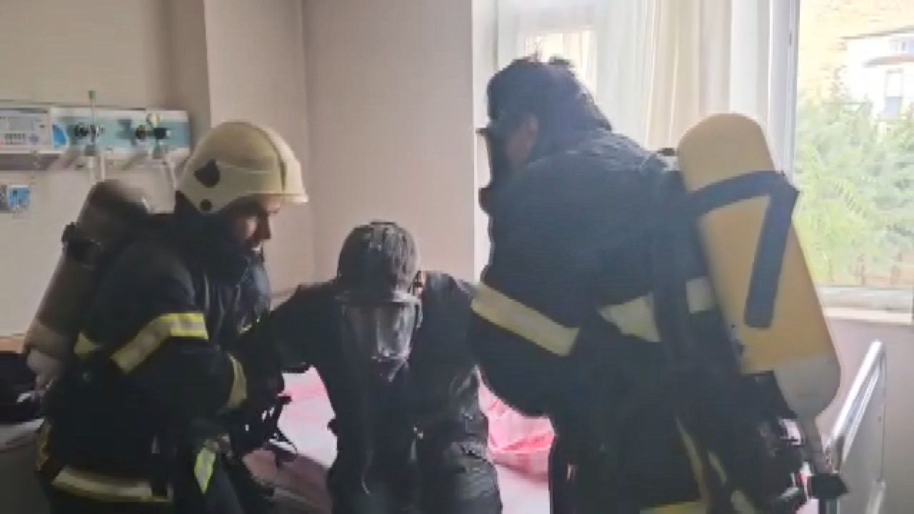 HASTANEDE YANGIN TATBİKATI