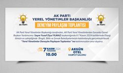 AKP “YEREL YÖNETİMLER BAŞKANLIĞI DENEYİM PAYLAŞIM TOPLANTISI” ELAZIĞ’DA YAPILACAK