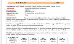 METEOROLOJİDEN DON VE BUZLANMA UYARISI