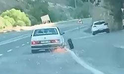 SEYİR HALİNDEYKEN TEKERİ KOPTU