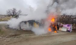 ODUNLUK DEPOSUNDAKİ YANGINA MÜDAHALE EDİLDİ