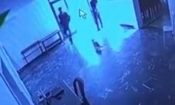 KEDİYE TEKME ATTI, KAMERAYA YAKALANDI