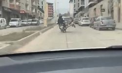 TÜP YÜKLÜ MOTOSİKLETLE TEHLİKELİ HAREKETLER