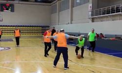 İL PROTOKOLÜ BASKETBOL OYNADI