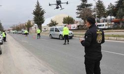 ELAZIĞ'DA DRON DESTEKLİ TRAFİK UYGULAMASI