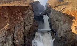 YAĞIŞLAR SONRASI ŞELALE COŞTU