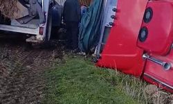 PANCAR YÜKLÜ TIR DEVRİLDİ