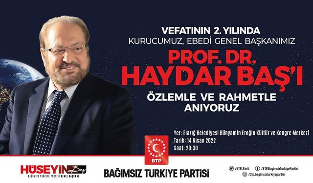 PROF. DR. HAYDAR BAŞ ANILIYOR