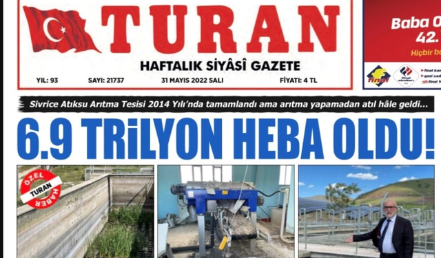 TURAN GÜNDEMDE TUTTU, TESİSİN ÖDENEĞİ ONAYLANDI