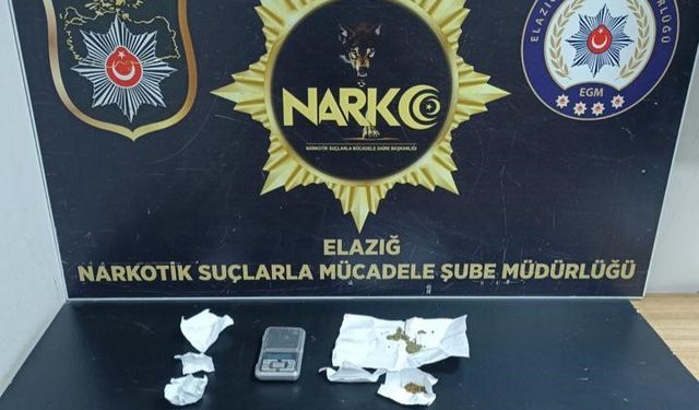 ELAZIĞ’DA ÖNCE UYUŞTURUCU MADDE İÇENLER ARDINDAN TORBACILARI YAKALANDI