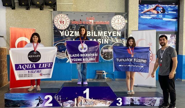 ELAZIĞ BELEDİYESİNDEN YÜZMEDE 57 MADALYA 