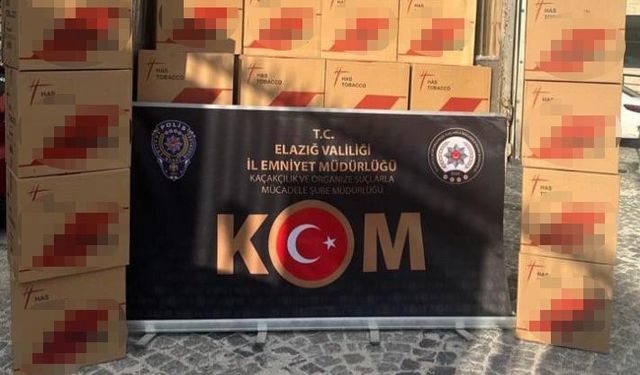 ELAZIĞ’DA 1 MİLYON 505 BİN ADET PAKETLENMİŞ MAKARON ELE GEÇİRİLDİ 