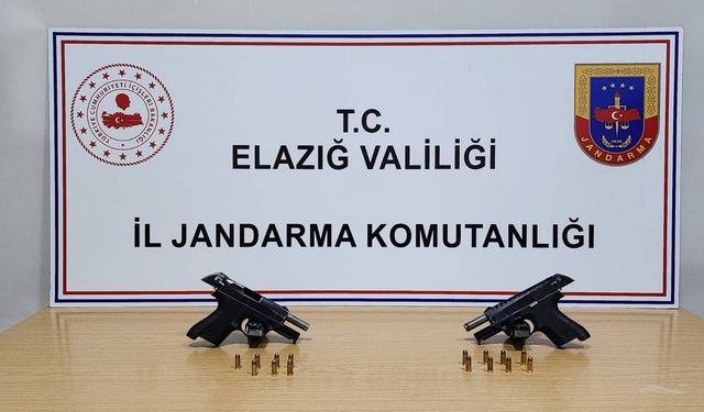 ELAZIĞ’DA 2 ADET RUHSATSIZ TABANCA ELE GEÇİRİLDİ 