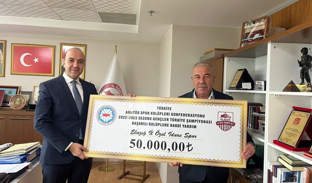 ELAZIĞ İL ÖZEL İDARESİ SPOR KULÜBÜ ÖDÜLLENDİRİLDİ 