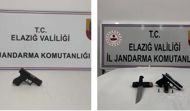 ELAZIĞ’DA RUHSATSIZ TÜFEK VE TABANCA ELE GEÇİRİLDİ 