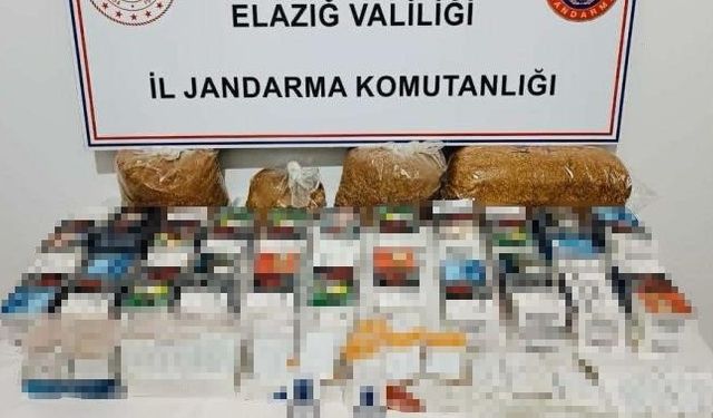 ELAZIĞ’DA KAÇAK TÜTÜN VE MAKARON ELE GEÇİRİLDİ 