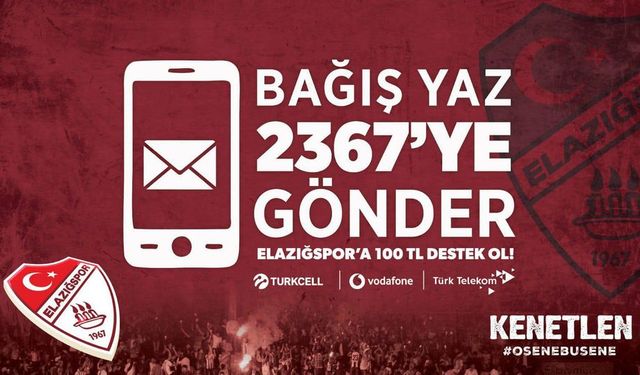 ELAZIĞSPOR'UN RESMİ HESABINDAN BAĞIŞ KAMPANYASI