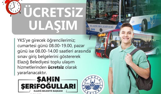 ÖĞRENCİLERE ÜCRETSİZ ULAŞIM İMKANI