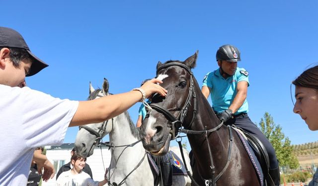 AHISKA TÜRKÜ ÇOCUKLARDAN ATLI JANDARMA TİMİNE BÜYÜK İLGİ