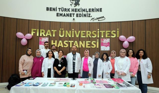 FÜ HASTANESİNDE ‘MEME KANSERİ FARKINDALIK' STANDI AÇILDI