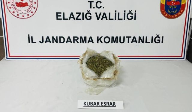 ELAZIĞ’DA UYUŞTURUCU ELE GEÇİRİLDİ: 1 GÖZALTI