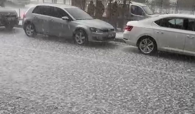 KOVANCILAR İLÇESİNDE DOLU ETKİLİ OLDU