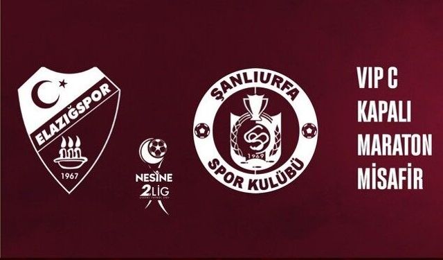 ELAZIĞSPOR - ŞANLIURFASPOR MAÇ BİLETLERİ SATIŞTA