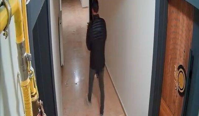 ÇİÇEK HIRSIZI KAMERAYA TAKILDI