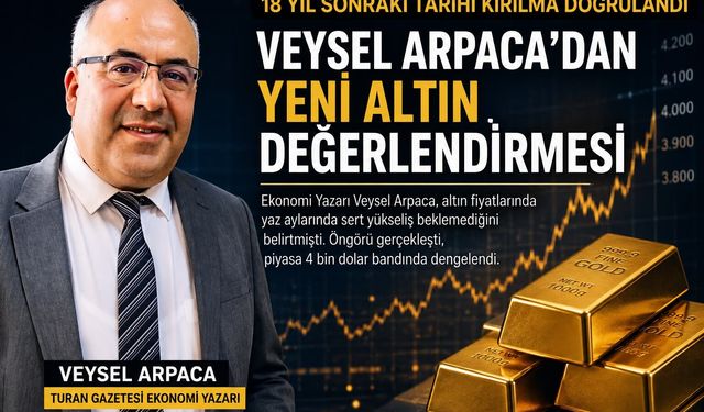 VEYSEL ARPACA’DAN YENİ ALTIN DEĞERLENDİRMESİ
