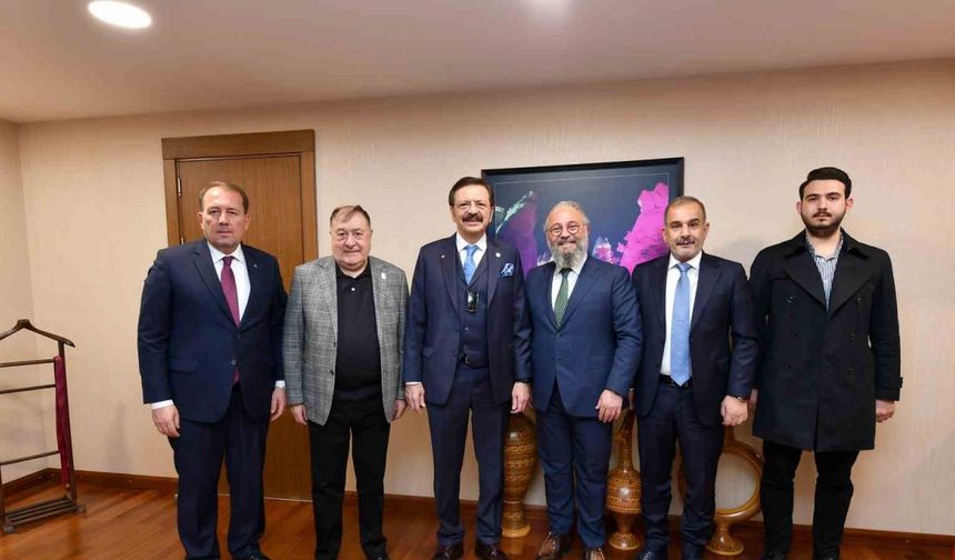 ETSO BAŞKANI ALAN, TOBB BAŞKANI HİSARCIKLIOĞLU İLE BİR ARAYA GELDİ!