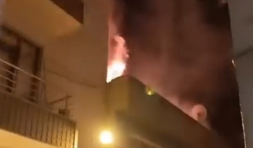 4 KATLI BİNADA YANGIN PANİĞİ