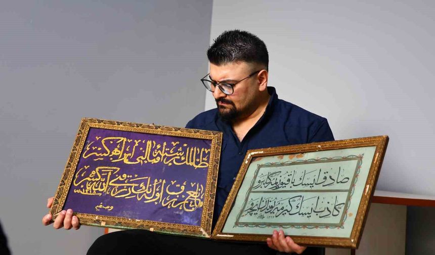 126 YILLIK ALTIN SIRMA HAT LEVHASI