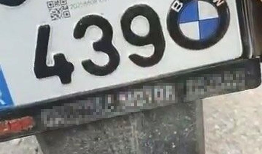 PLAKAYI KALEMLE BOYAYARAK DEĞİŞTİREN SÜRÜCÜYE 220 BİN LİRA CEZA YAZILDI