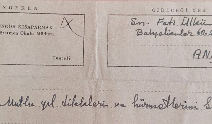 63 YILLIK MEKTUPLAR GÜN YÜZÜNE ÇIKTI