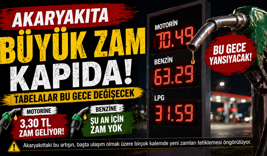 AKARYAKITA BÜYÜK ZAM KAPIDA