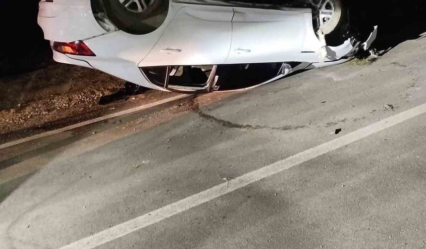 OTOMOBİL TAKLA ATTI: 6 YARALI