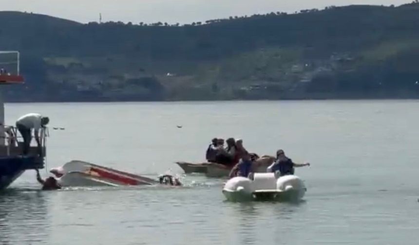 DENİZ BİSİKLETİ DEVRİLDİ