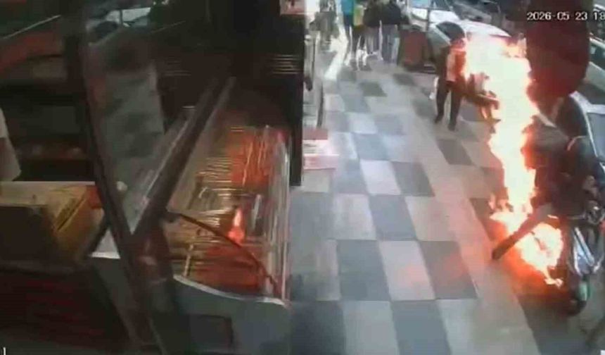 MARŞA BASTIĞI ANDA MOTORU ALEV ALDI