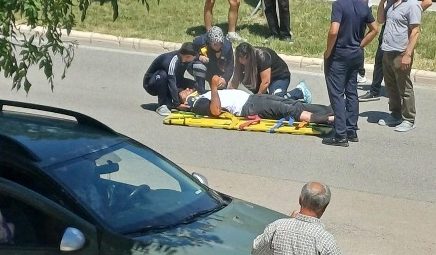 MOTOSİKLET DEVRİLDİ