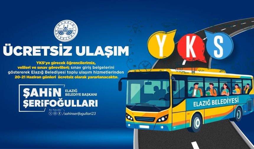SINAVA GİRECEK ÖĞRENCİLERE ÜCRETSİZ ULAŞIM