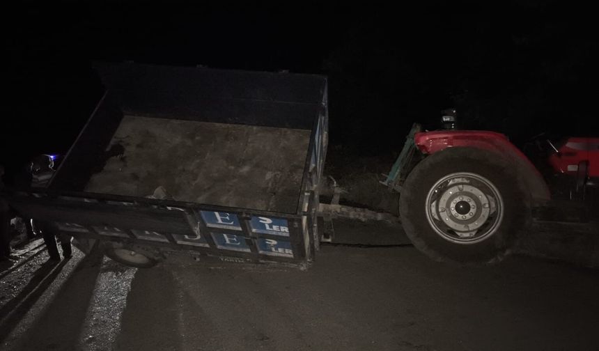 TRAKTÖR İLE OTOMOBİL ÇARPIŞTI
