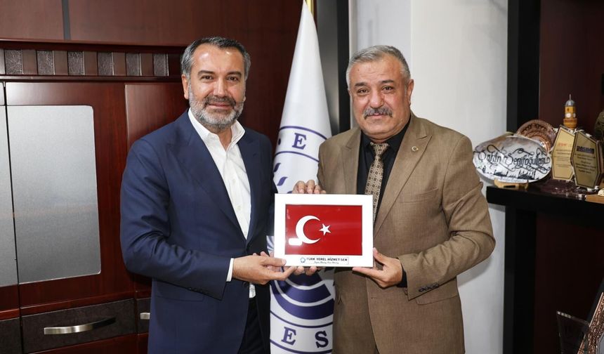 TÜRK YEREL HİZMET SENDİKASINDAN BAŞKAN ŞERİFOĞULLARINA ZİYARET