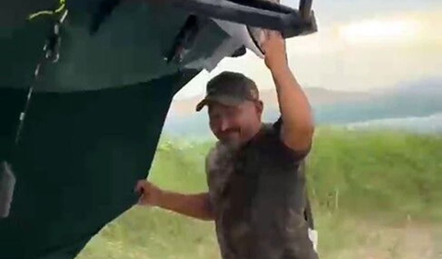 KAMP YAPAN BALIKÇILARIN FIRTINAYLA MÜCADELESİ