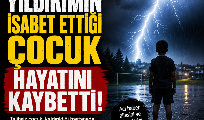 ELAZIĞ'DA YILDIRIMIN İSABET ETTİĞİ ÇOCUK HAYATINI KAYBETTİ
