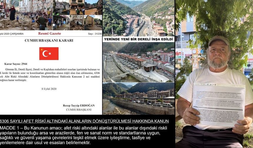 ŞABAN YÜREKLİ: 6306 SAYILI KANUN NEREDE?