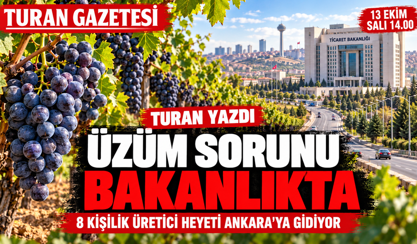 TURAN GÜNDEME GETİRMİŞTİ: ÜZÜM SORUNU BAKANLIKTA